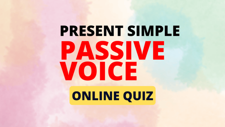 Present Simple Passive  Online Quiz 2