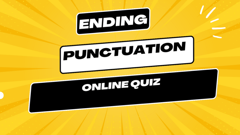 Punctuation marks Online grammar Quiz