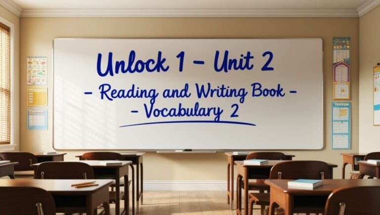 Unlock 1 -Unit 2 – Reading and Writing book – Vocabulary 2