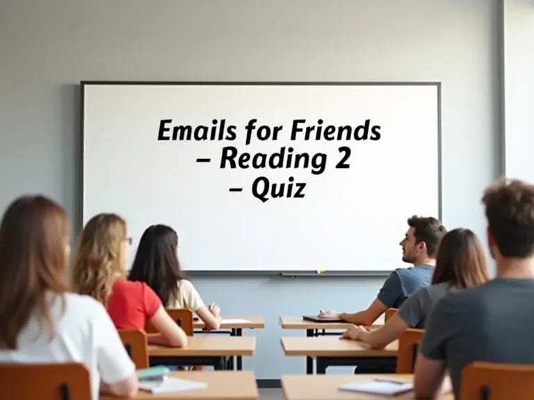 Emails for Friends Reading 2 Quiz