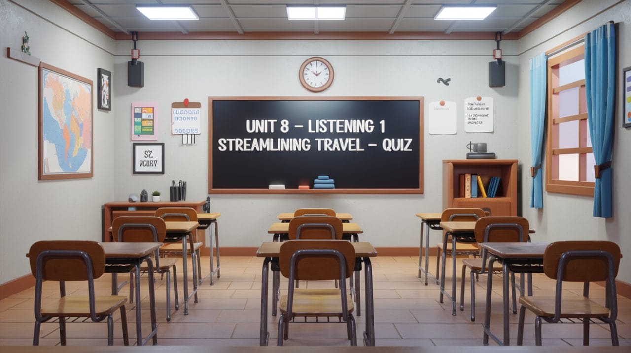 Unit 8 – Listening 1 – Streamlining Travel – Quiz