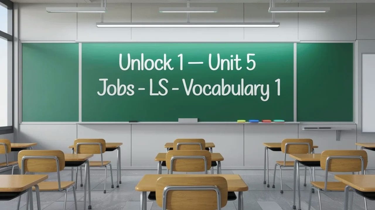 Unlock 1 Unit 5 Jobs LS Vocabulary 1