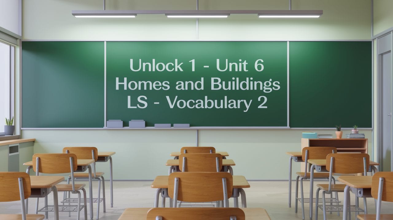 Unlock 1 Unit 6 Homes and buildings LS Vocabulary 2