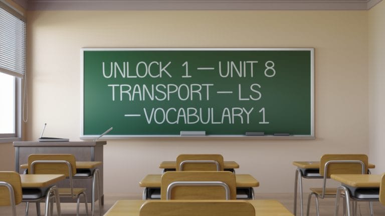 Unlock 1 Unit 8 Transport LS Vocabulary 1