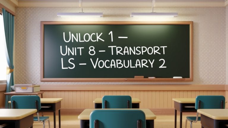 Unlock 1 Unit 8 Transport LS Vocabulary 2