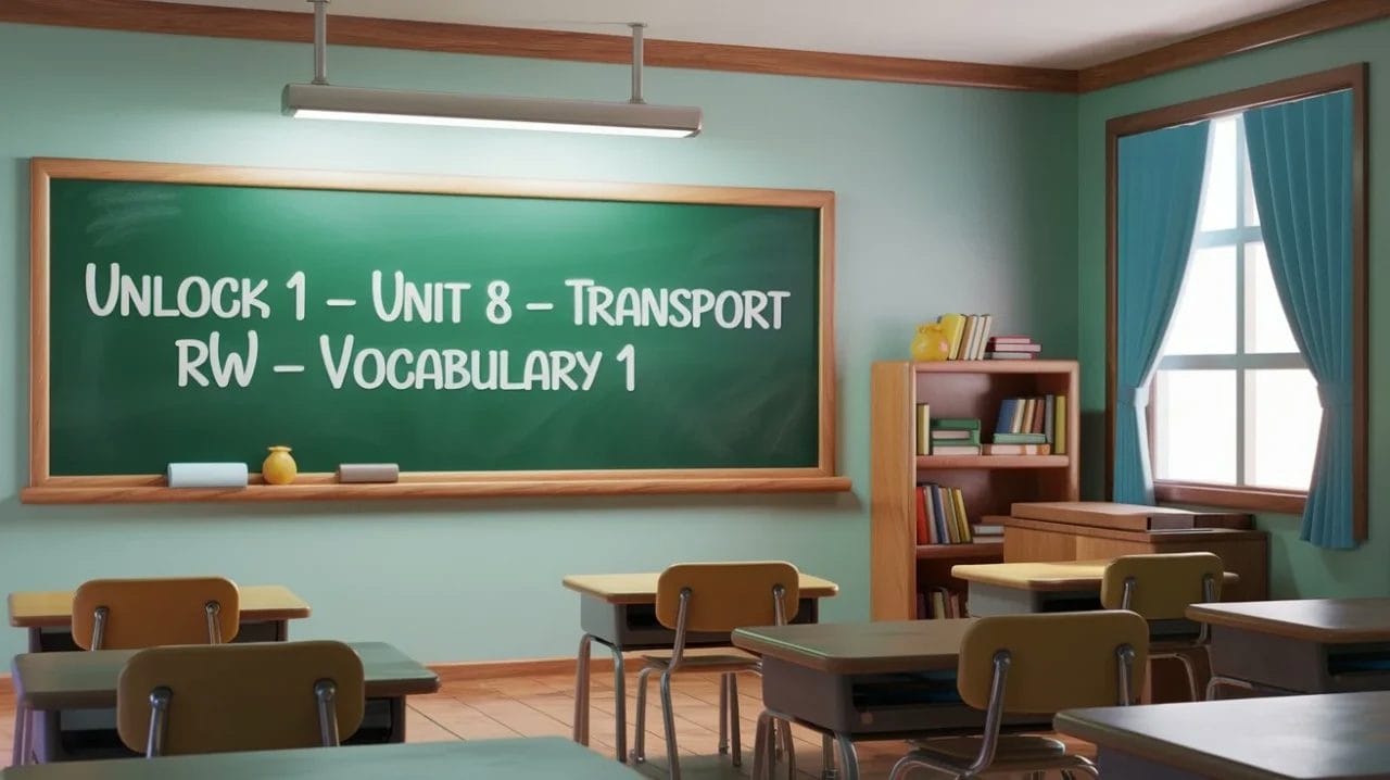 Unlock 1 Unit 8 Transport RW Vocabulary 1