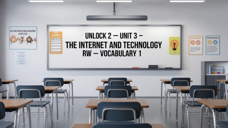 Unlock 2 Unit 3 The internet and technology RW Vocabulary 1