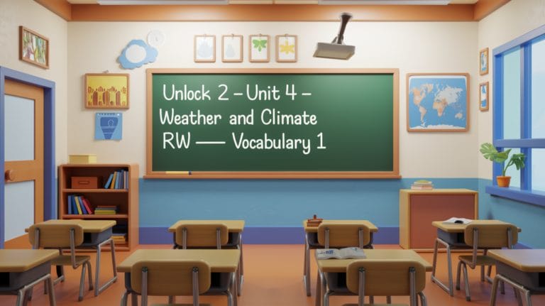 Unlock 2 Unit 4 Weather and climate RW Vocabulary 1