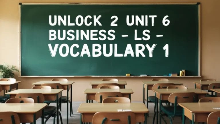 Unlock 2 -Unit 6 – Business – LS – Vocabulary 1