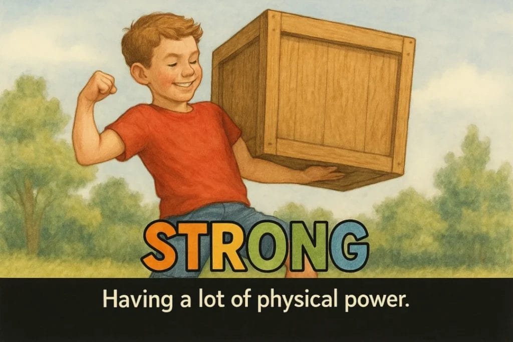 Having a lot of physical power.