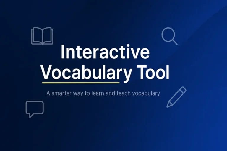 Interactive Vocabulary Tool