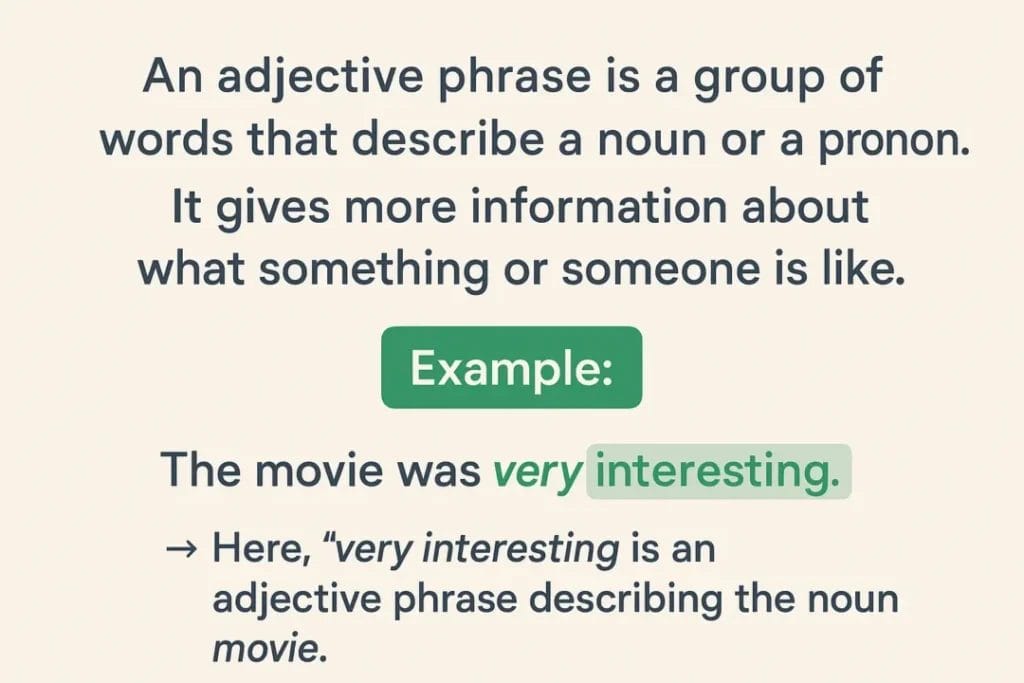 Adjective Phrases
